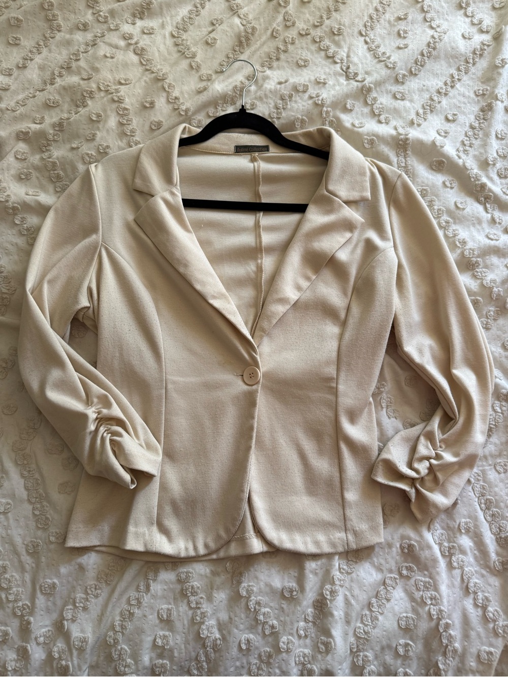 Women’s Cream Single-Button Blazer Jacket